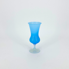 Load image into Gallery viewer, Venetian Murano Opaline Vase - Blue Trumpet