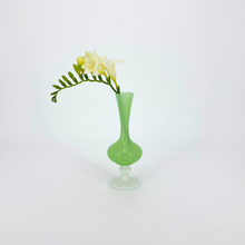 Load image into Gallery viewer, Venetian Murano Opaline Vase - Green Flute