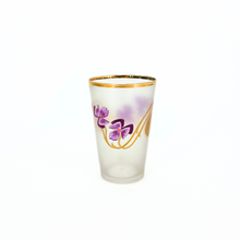 Load image into Gallery viewer, Frosted Hand-Painted Pansy Cup