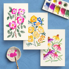 Load image into Gallery viewer, Watercolour Painting Kit - Wildflowers