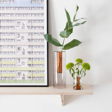 Load image into Gallery viewer, Reversible Glass Vase - Orange/Grey (multiple sizes)