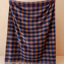 Load image into Gallery viewer, Large Recycled Wool Blanket - Midnight Gingham