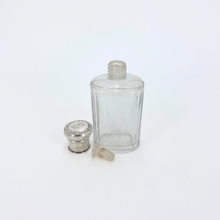 Load image into Gallery viewer, Solid Silver Lidded Perfume Bottle with Faceted Glass