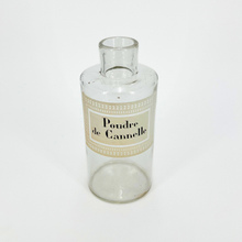 Load image into Gallery viewer, Poudre de Cannelle Glass Apothecary Bottle