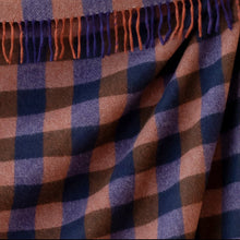 Load image into Gallery viewer, Large Recycled Wool Blanket - Midnight Gingham