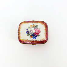 Load image into Gallery viewer, 1970's Red Porcelain Pill Box