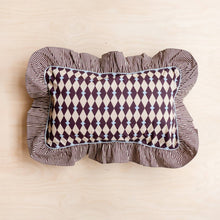 Load image into Gallery viewer, Cotton Cushion Cover - Camel Harlequin