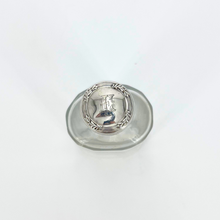 Load image into Gallery viewer, Solid Silver Lidded Perfume Bottle with Faceted Glass