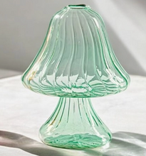 Load image into Gallery viewer, Mini Glass Mushroom Bud Vase - Teal