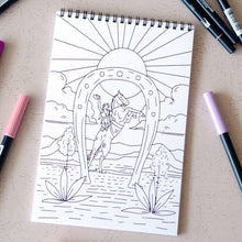 Load image into Gallery viewer, Cosmic Cowgirl Premium Colouring Book