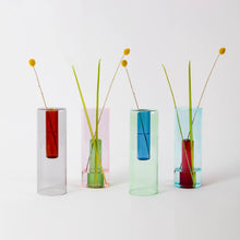 Load image into Gallery viewer, Reversible Glass Vase - Blue/Green (multiple sizes)