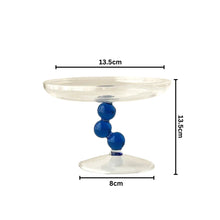 Load image into Gallery viewer, Blue Bubble Glass Decorative Tray