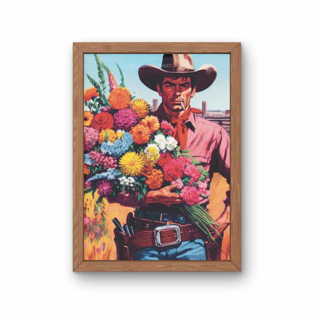 Floral Cowboy Print