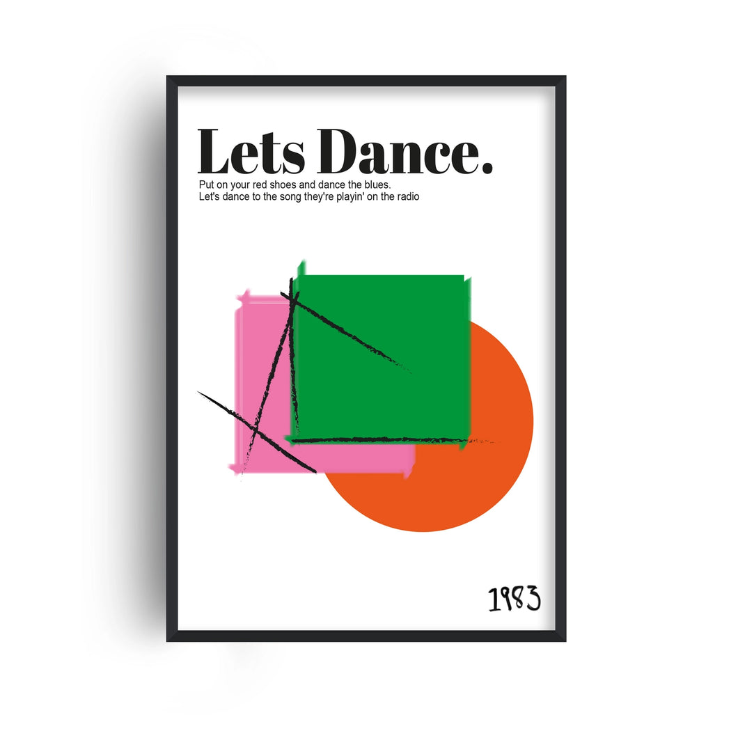Let's Dance - David Bowie Inspired Abstract Giclée Art Print