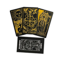 Load image into Gallery viewer, Black Gold Tarot Deck & Guide
