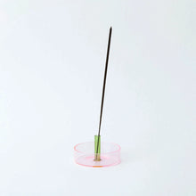Load image into Gallery viewer, Two-Tone Glass Incense Holder - Green/Pink
