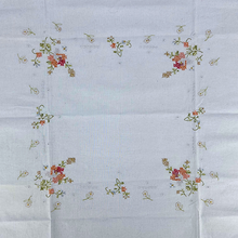 Load image into Gallery viewer, Small Hand-Embroidered Tablecloth