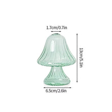 Load image into Gallery viewer, Mini Glass Mushroom Bud Vase - Teal