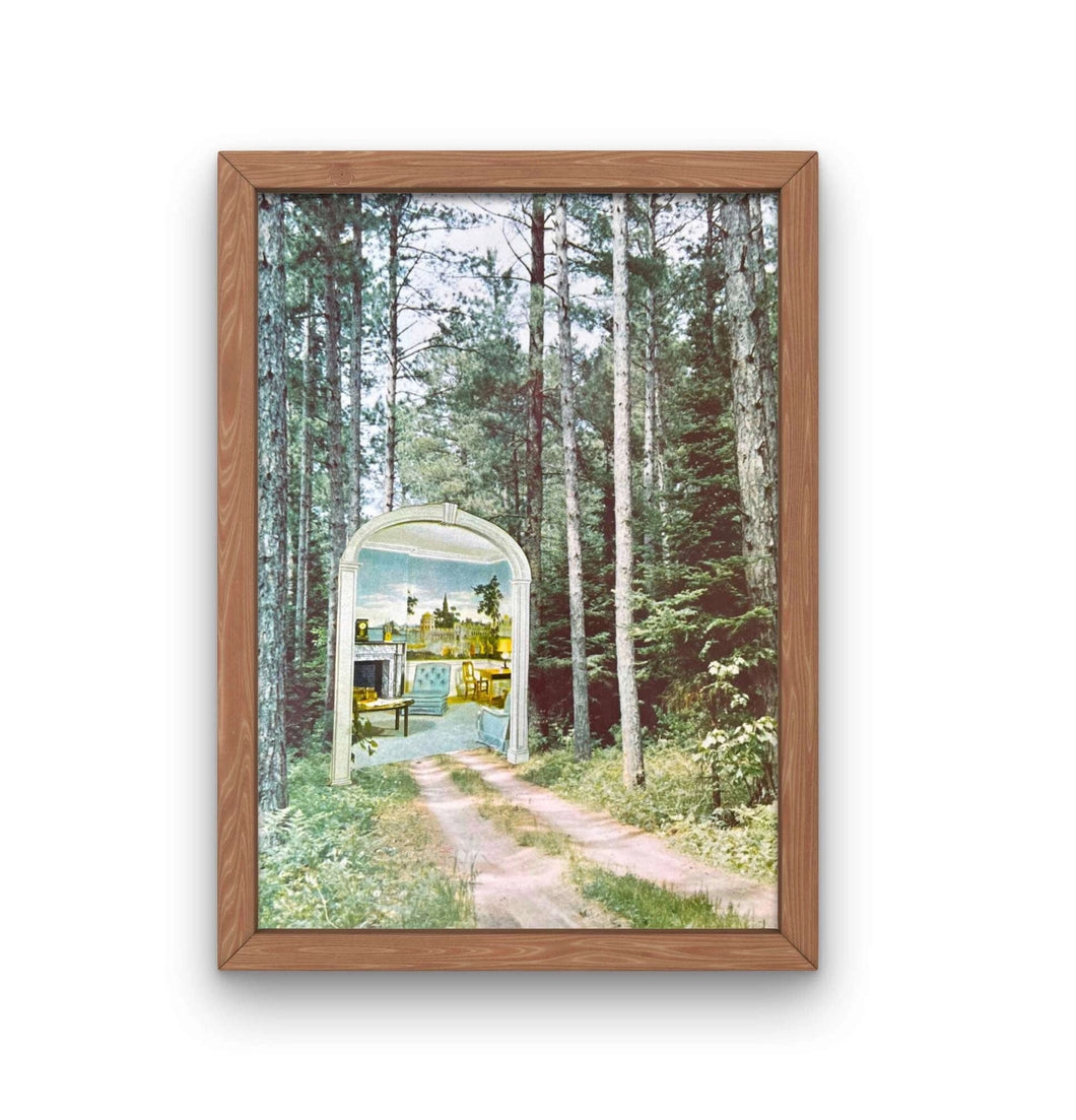 Woodsy Mirror Collage Print