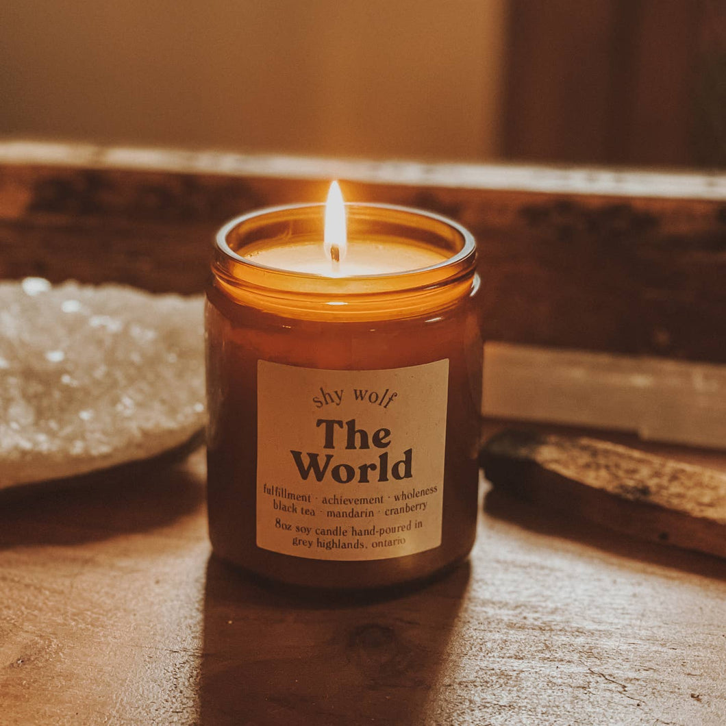 Shy Wolf Candle - The World