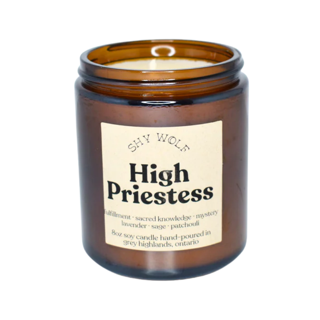Shy Wolf Candle - High Priestess