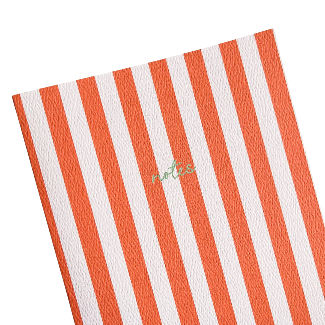 Solid Striped Notebook - Orange