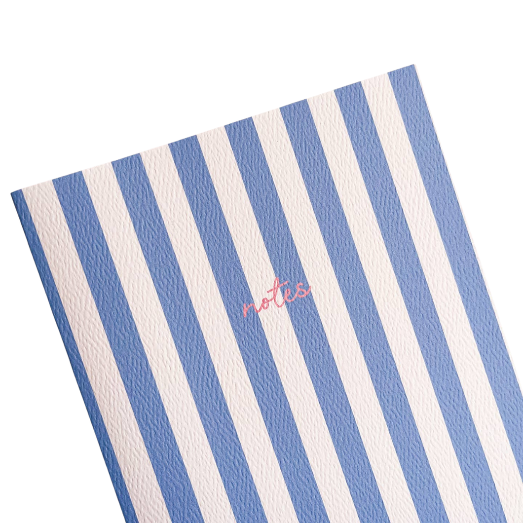 Solid Striped Notebook - Blue