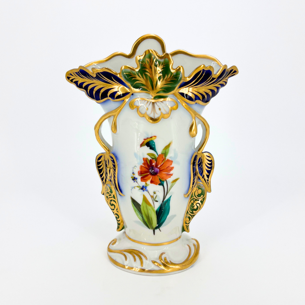 Louis Philippe Gold Leaf Vases