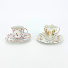 Load image into Gallery viewer, Limoges Demitasse Set - Gold Peony
