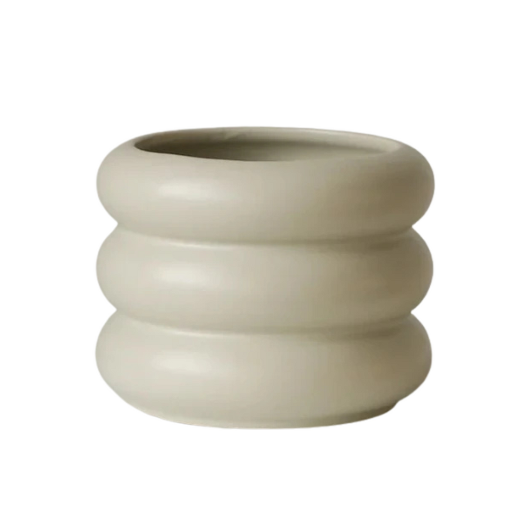 Rings Ceramic Pot - Nougat (multiple sizes available)