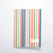 Load image into Gallery viewer, Multicoloured Striped Notebook - Ivy
