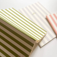 Load image into Gallery viewer, Solid Striped Notebook - Pink
