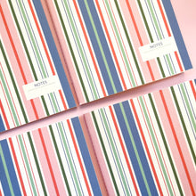 Load image into Gallery viewer, Multicoloured Striped Notebook - Ivy
