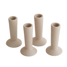 Load image into Gallery viewer, Textured Ceramic Candle Holder - Sandy Beige
