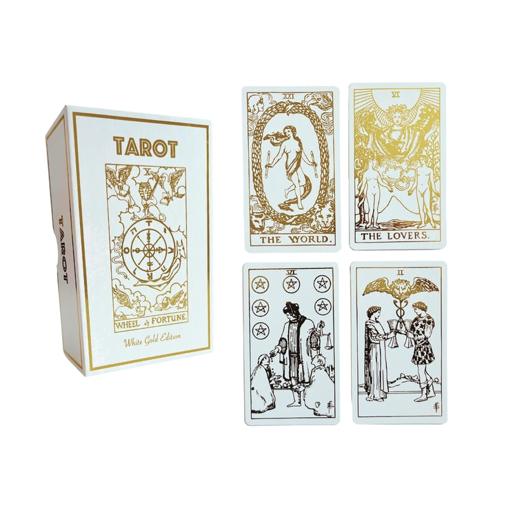 White Gold Tarot Deck & Guide