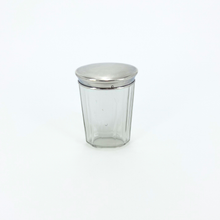 Load image into Gallery viewer, Solid Silver Lidded Glass Vanity Container
