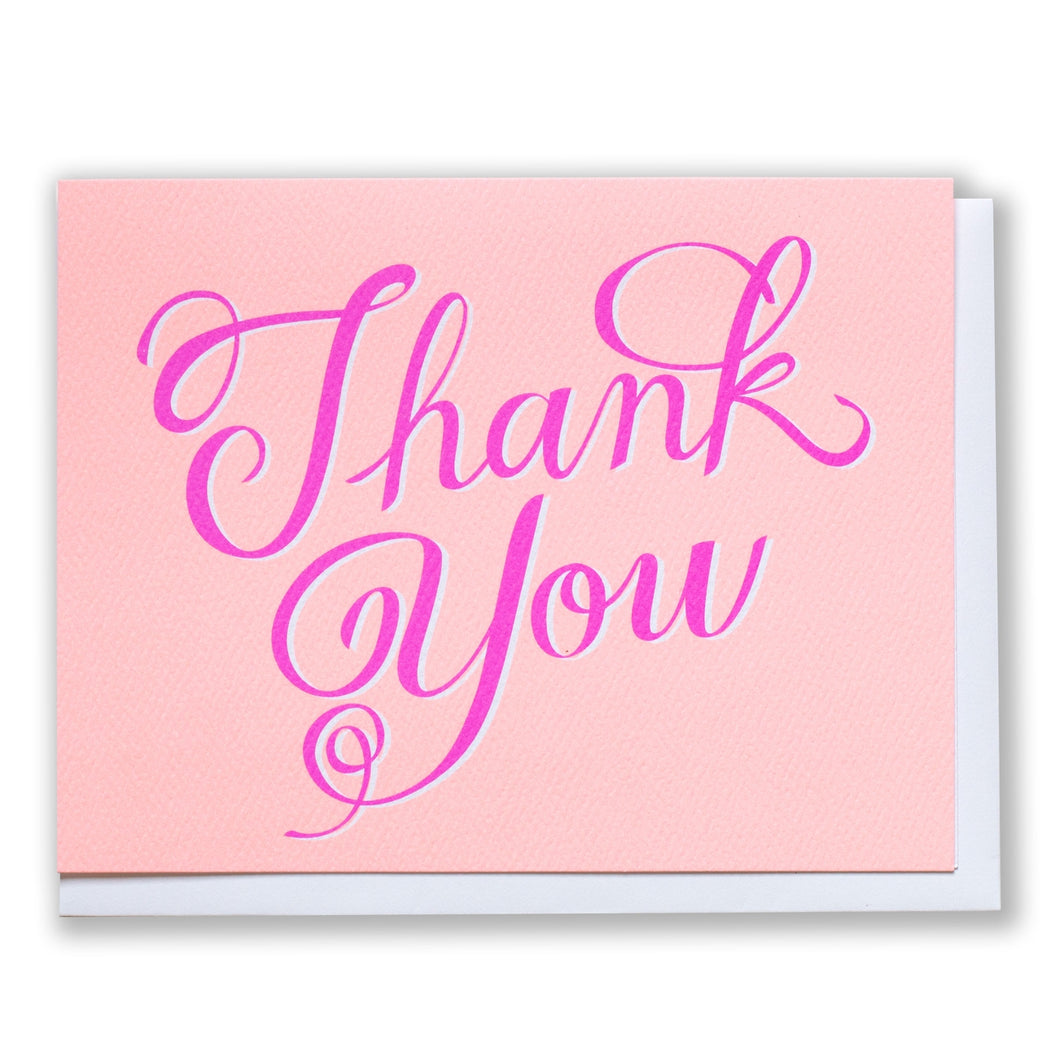 Pastel Longhand Thank You