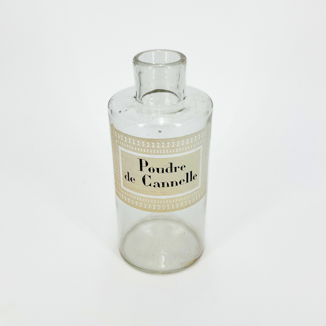 Poudre de Cannelle Glass Apothecary Bottle