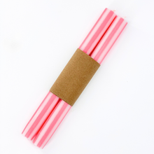 Load image into Gallery viewer, Striped Dinner Candles - Pink/White
