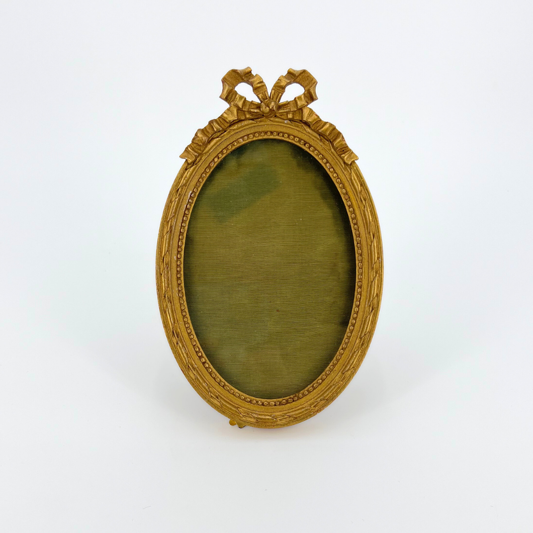 French Brass Bow Picture Frame
