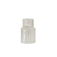 Load image into Gallery viewer, Ridged Glass Candle Holders
