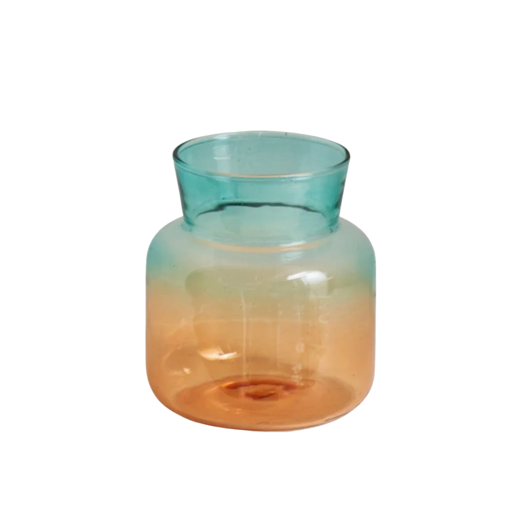 Coloured Glass Vase - Short