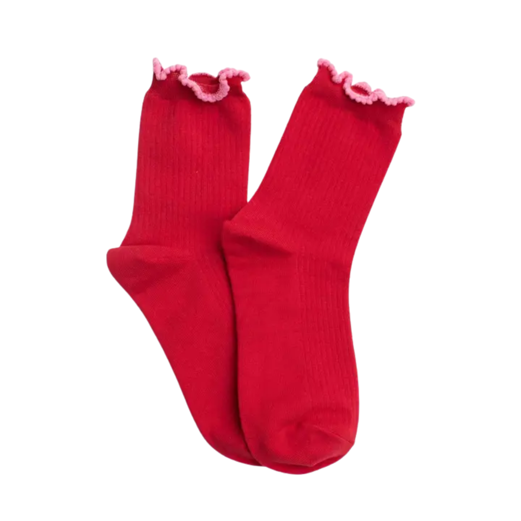 Ruffle Edge Socks - Various Colours
