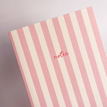 Load image into Gallery viewer, Solid Striped Notebook - Pink
