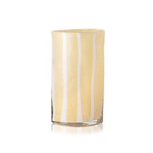 Load image into Gallery viewer, Lemon Striped Glass Vase
