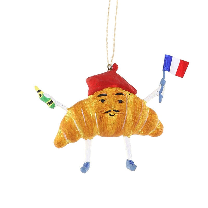 Monsieur Croissant Ornament