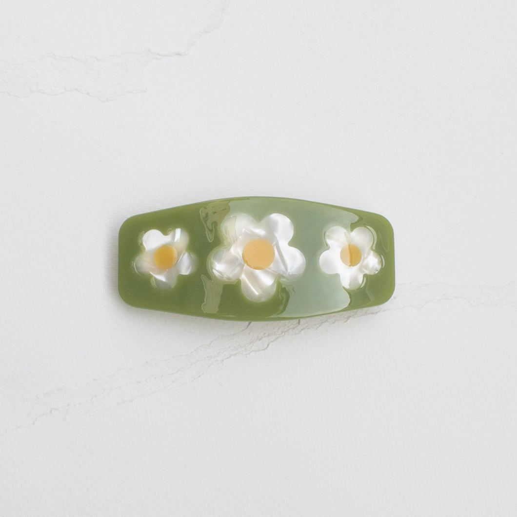 Dreaming Daisy Hair Barrette - Sage