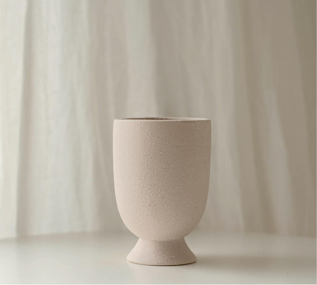 Textured U Vase - Blush