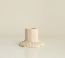 Load image into Gallery viewer, Ridge Ceramic Candle Holder - Sand (multiple sizes)
