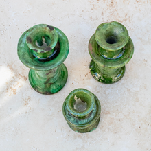 Load image into Gallery viewer, Handmade Moroccan Tamegroute Candlestick - Solid Green (Multiple Sizes)
